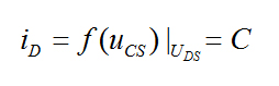 结型场效应管特性曲线变量关系公式