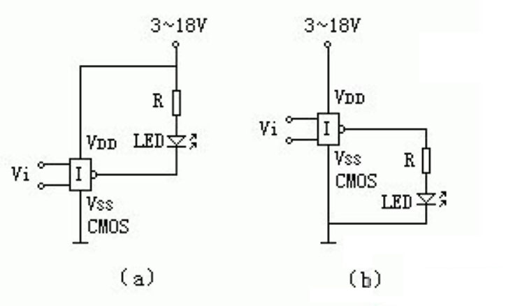 接口：CMOS场效应管晶体三极管VT电路图
